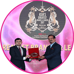 Awarded as "Asia's greatest Brand" by One of the biggest in the asian subcontinent reviewed by price water house coppers p.l. for the category of asia's greatest 100 brands the year.